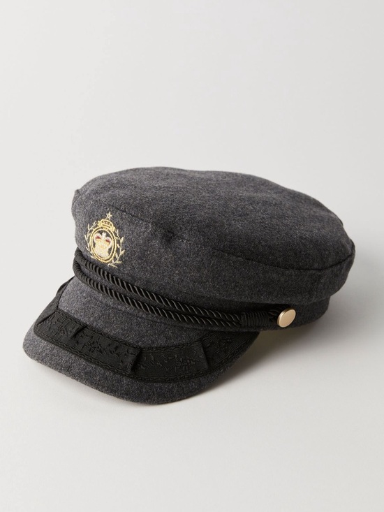 Free People Wool Cadet Hat Gray One Size New main image 6